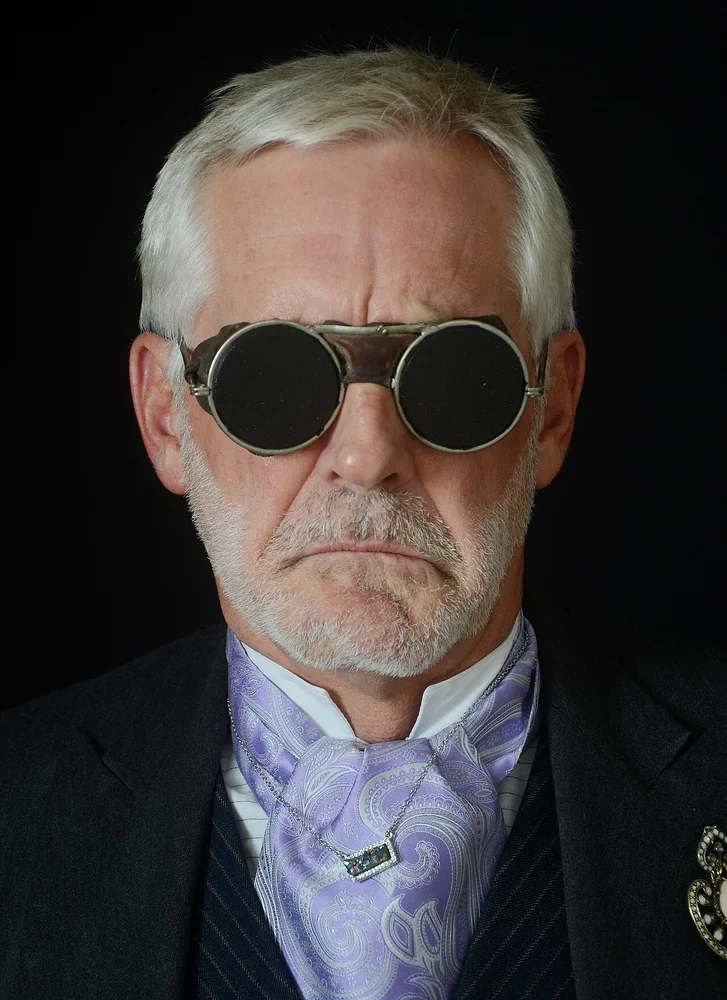 angry facial expression photo — Steampunk character 18