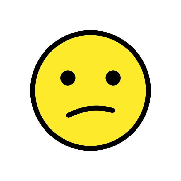 Confused face reaction emoji