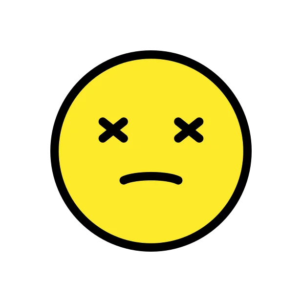 Dizzy face reaction emoji