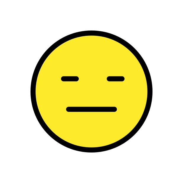 Expressionless face reaction emoji