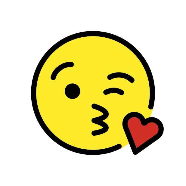 Face blowing a kiss reaction emoji