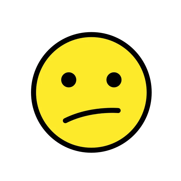 Face with diagonal mouth reaction emoji