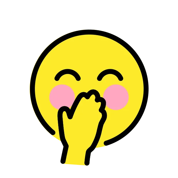 Face with hand over mouth reaction emoji