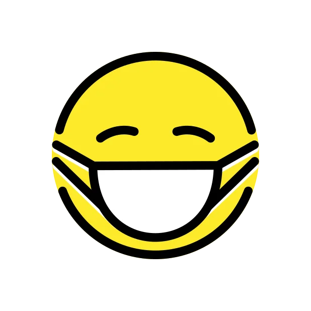 Face with medical mask reaction emoji