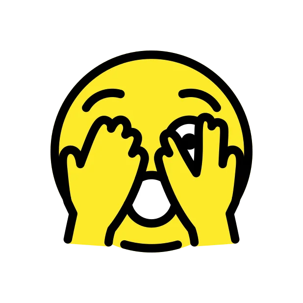 Face with peeking eye reaction emoji