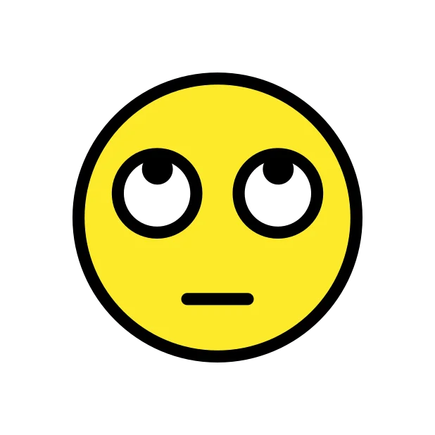 Face with rolling eyes reaction emoji