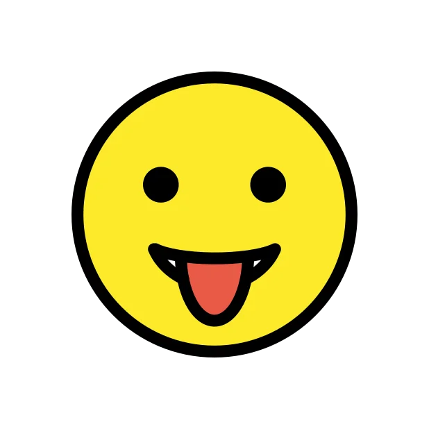 Face with tongue reaction emoji