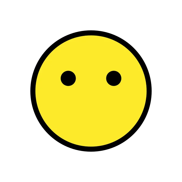 Face without mouth reaction emoji