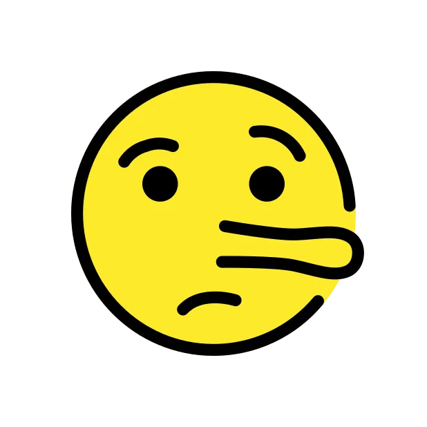 Lying face reaction emoji