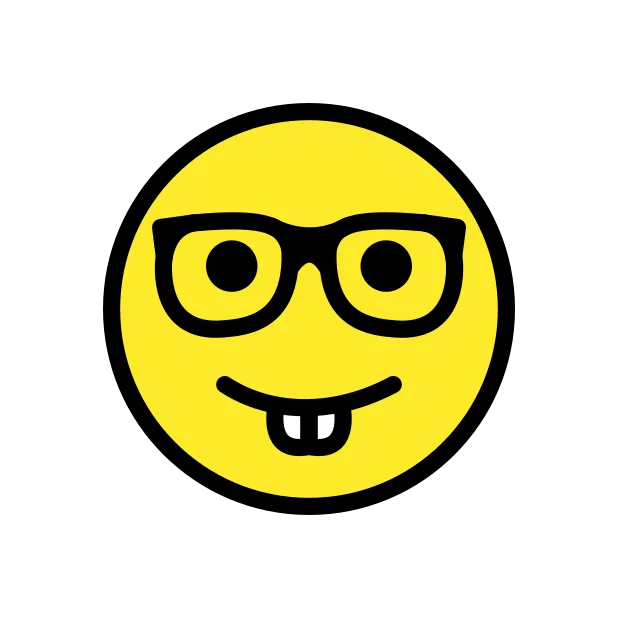 Nerd face reaction emoji