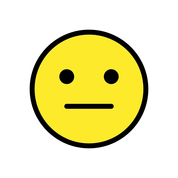 Neutral face reaction emoji