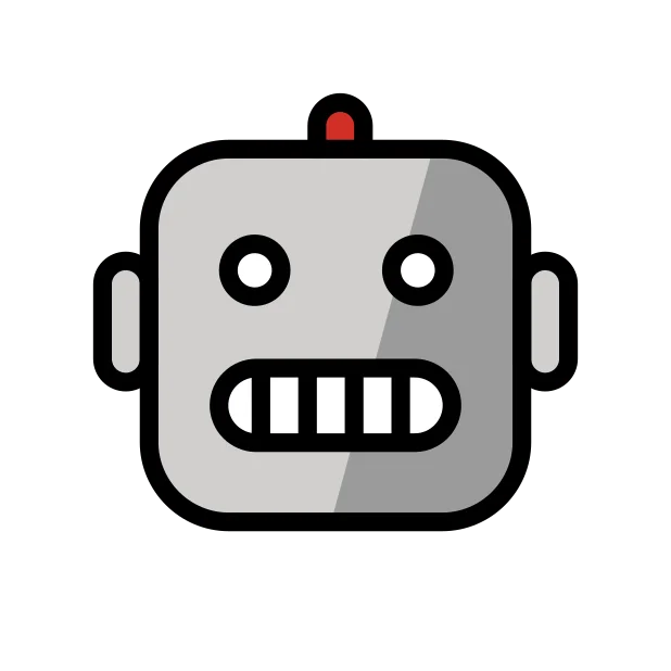 Robot face reaction emoji