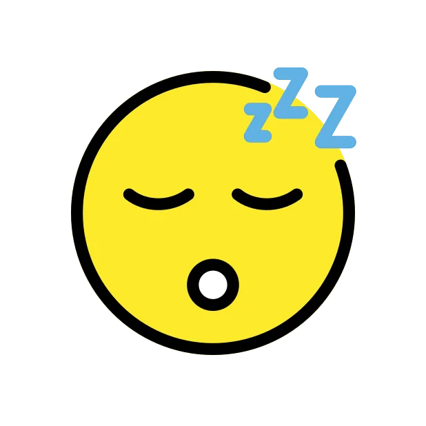 Sleeping face reaction emoji