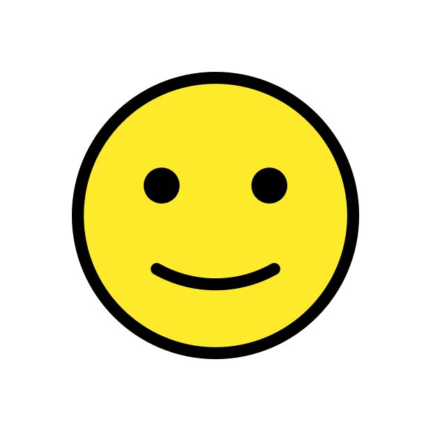 Slightly smiling face reaction emoji