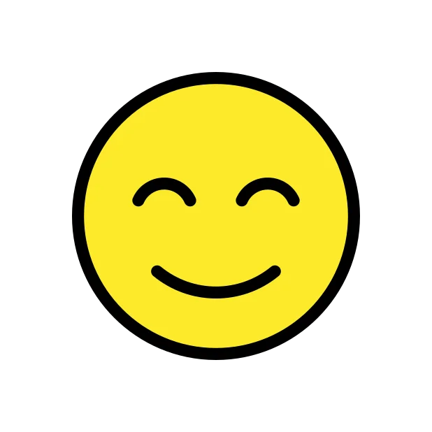 Smiling face with smiling eyes reaction emoji