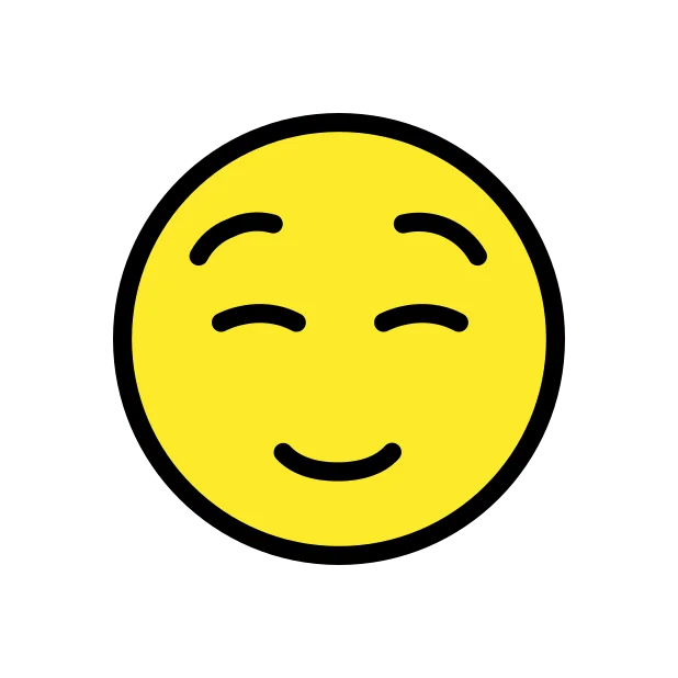 Smiling face reaction emoji