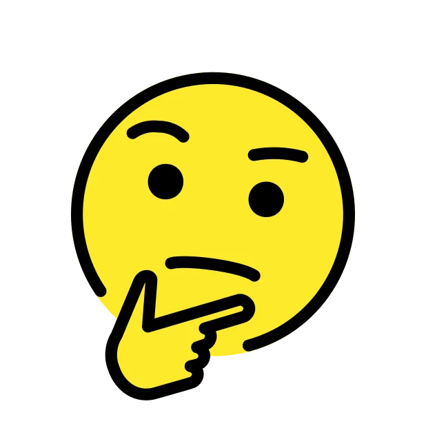 Thinking face reaction emoji