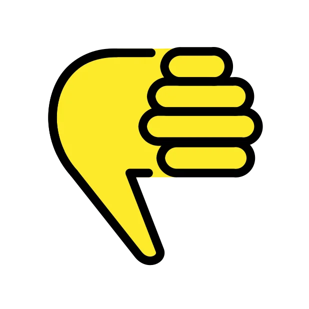 Thumbs down reaction emoji