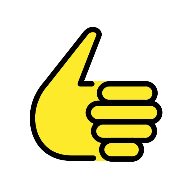 Thumbs up reaction emoji