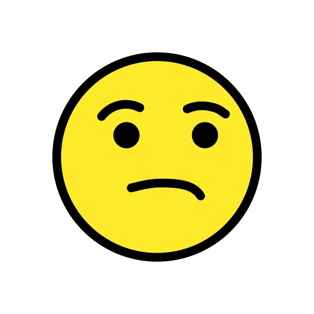 Unamused face reaction emoji
