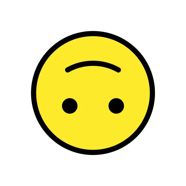 Upside-down face reaction emoji