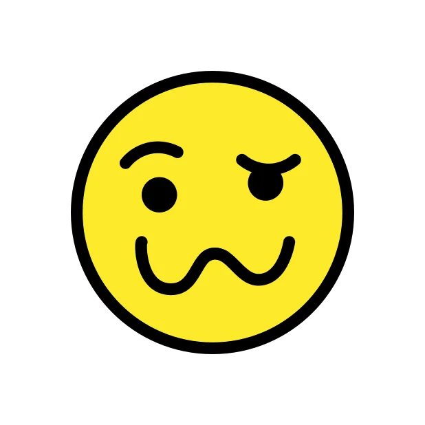 Woozy face reaction emoji